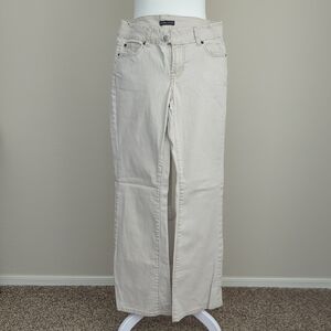 New York & Company Straight Leg Beige Jeans, Size 4